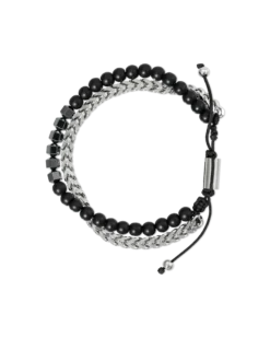 Bijou Brigitte Bacelet pour homme - Black Haematite Sale