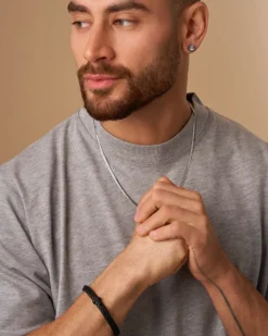 Bijou Brigitte Bacelet pour homme - Black Mesh Clearance