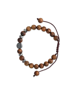 Bijou Brigitte Bacelet pour homme - Bold Brown