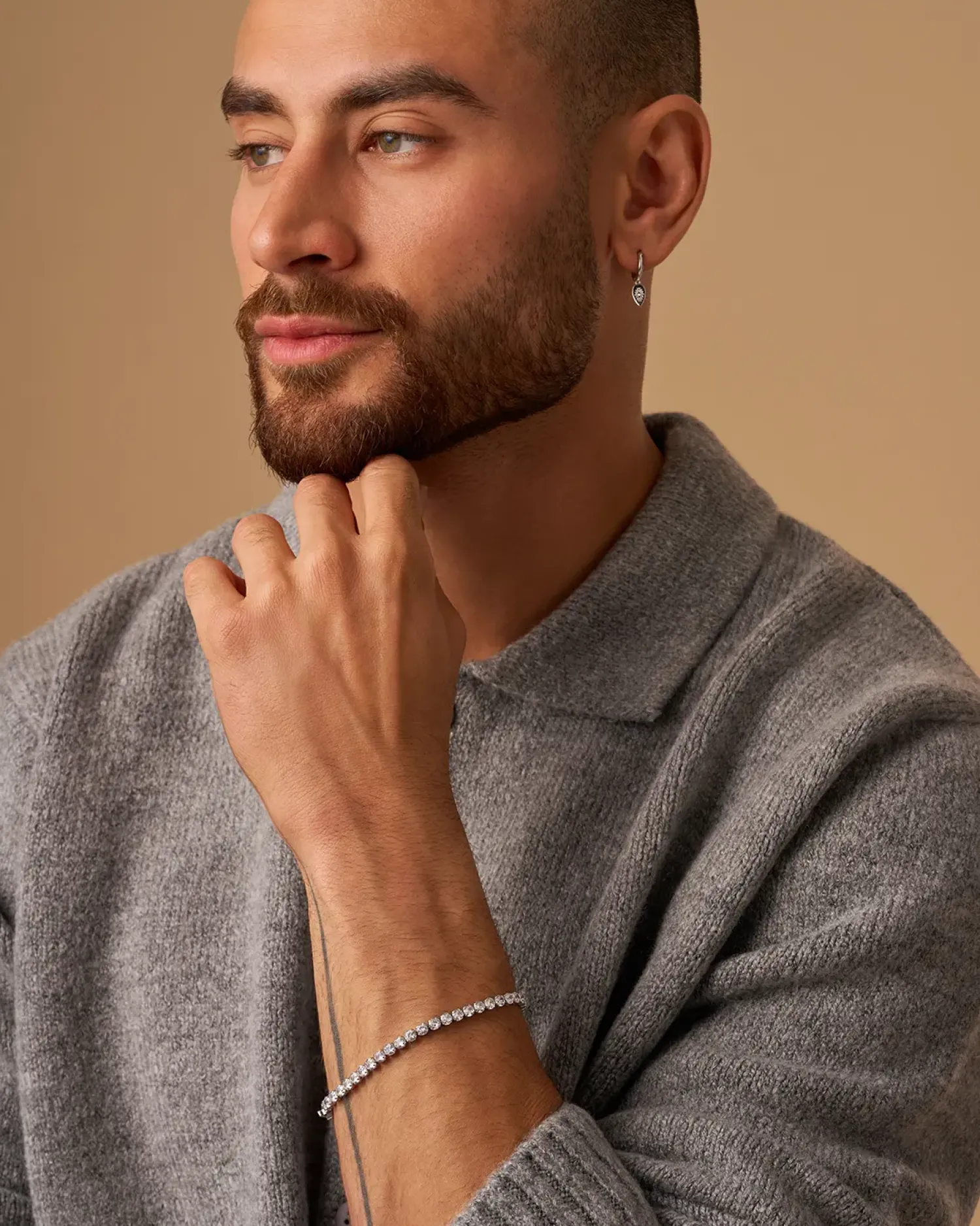 Bijou Brigitte Bacelet pour homme - Sparkling Zirconia Hot