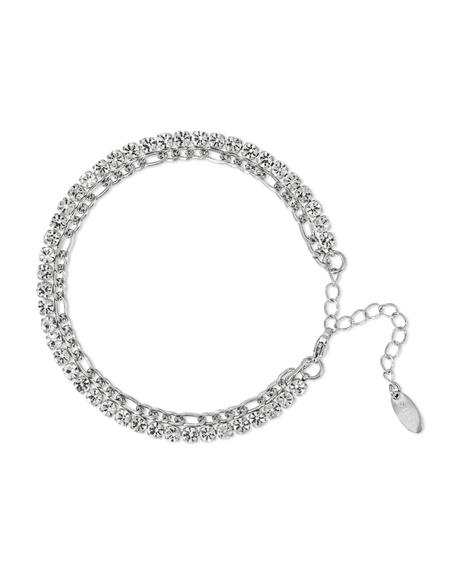 Bijou Brigitte Bacelet pour homme - Steel Sparkle Discount