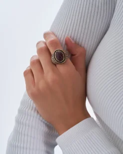 Bijou Brigitte Bague - Burgundy Oval New