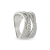Bijou Brigitte Bague - Crossed Silver Hot