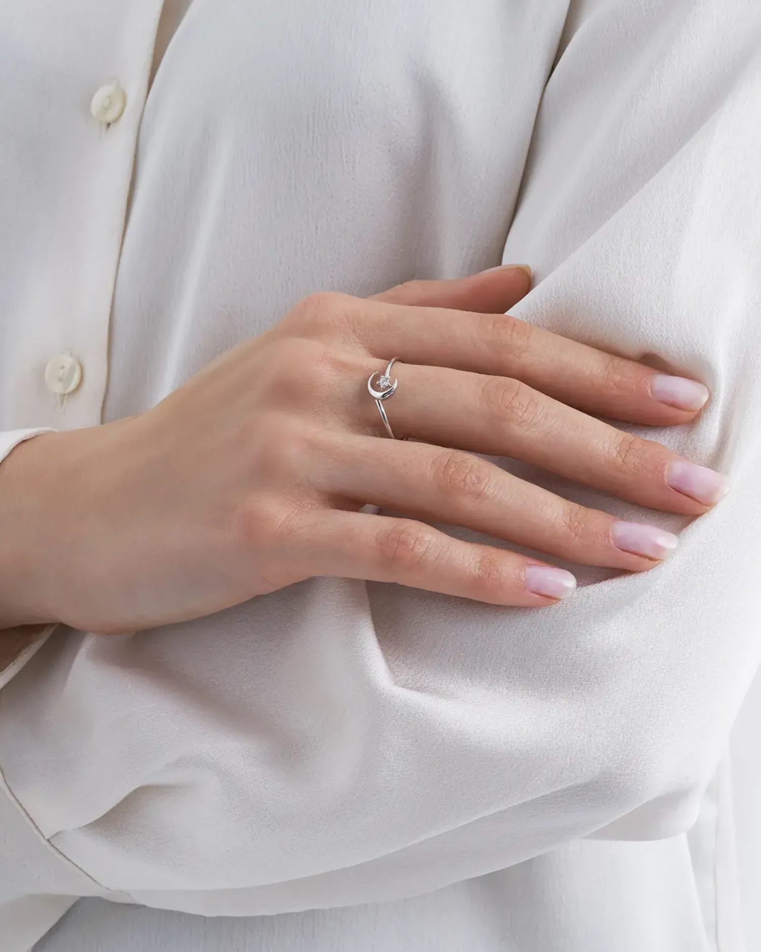 Bijou Brigitte Bague en argent massif - Cuddling Moon Best