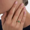 Bijou Brigitte Bague - Green Rectangle Best