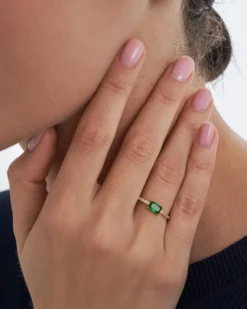 Bijou Brigitte Bague - Green Rectangle Best