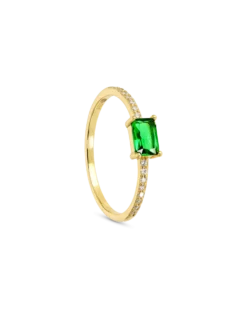 Bijou Brigitte Bague - Green Rectangle Best