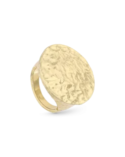 Bijou Brigitte Bague - Hammered Circle Clearance