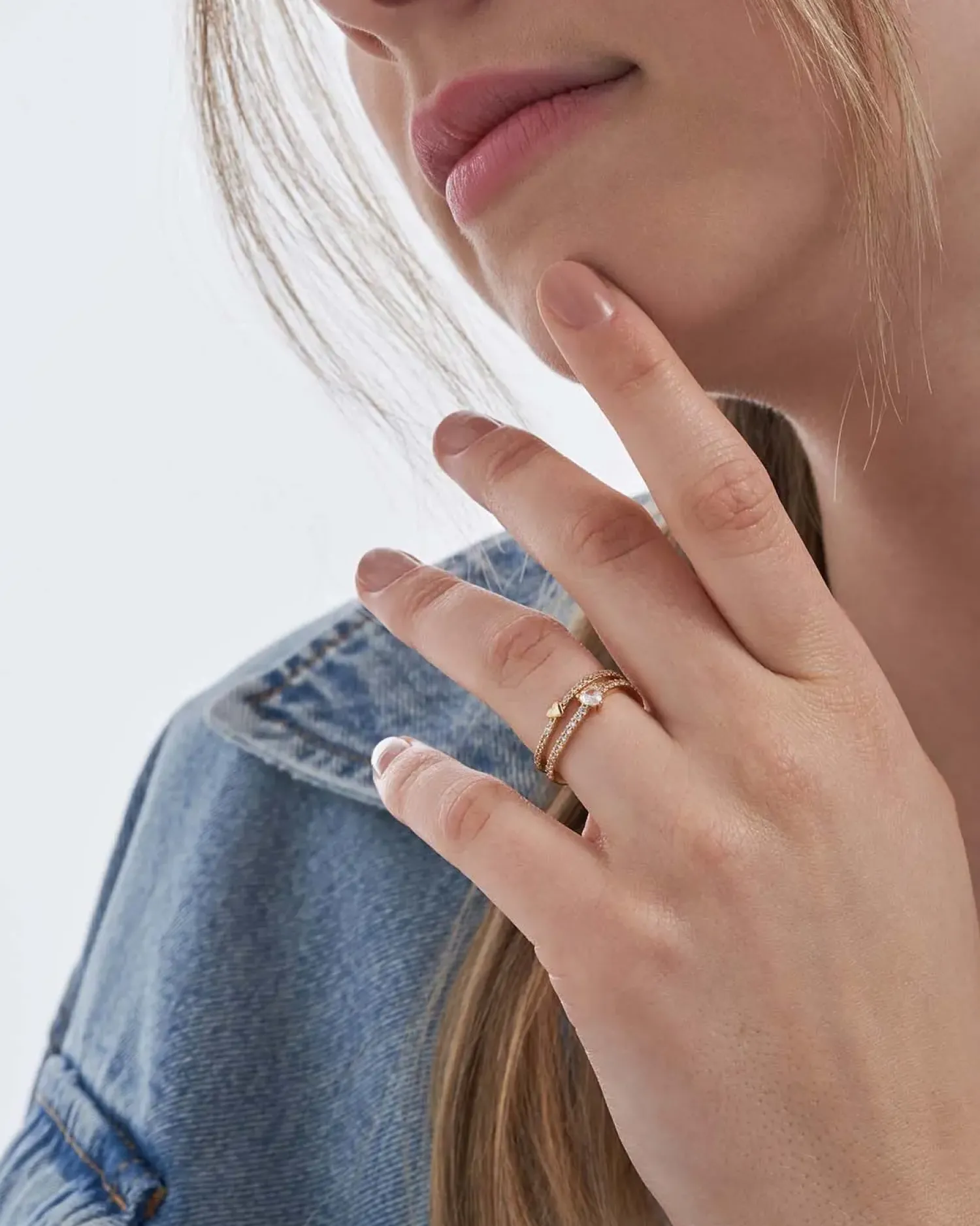 Bijou Brigitte Bague - Heart Duo New