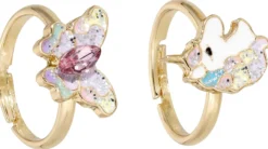 Bijou Brigitte Bague pour enfant Ensemble de bagues pour enfant - Unicorn Duo Hot