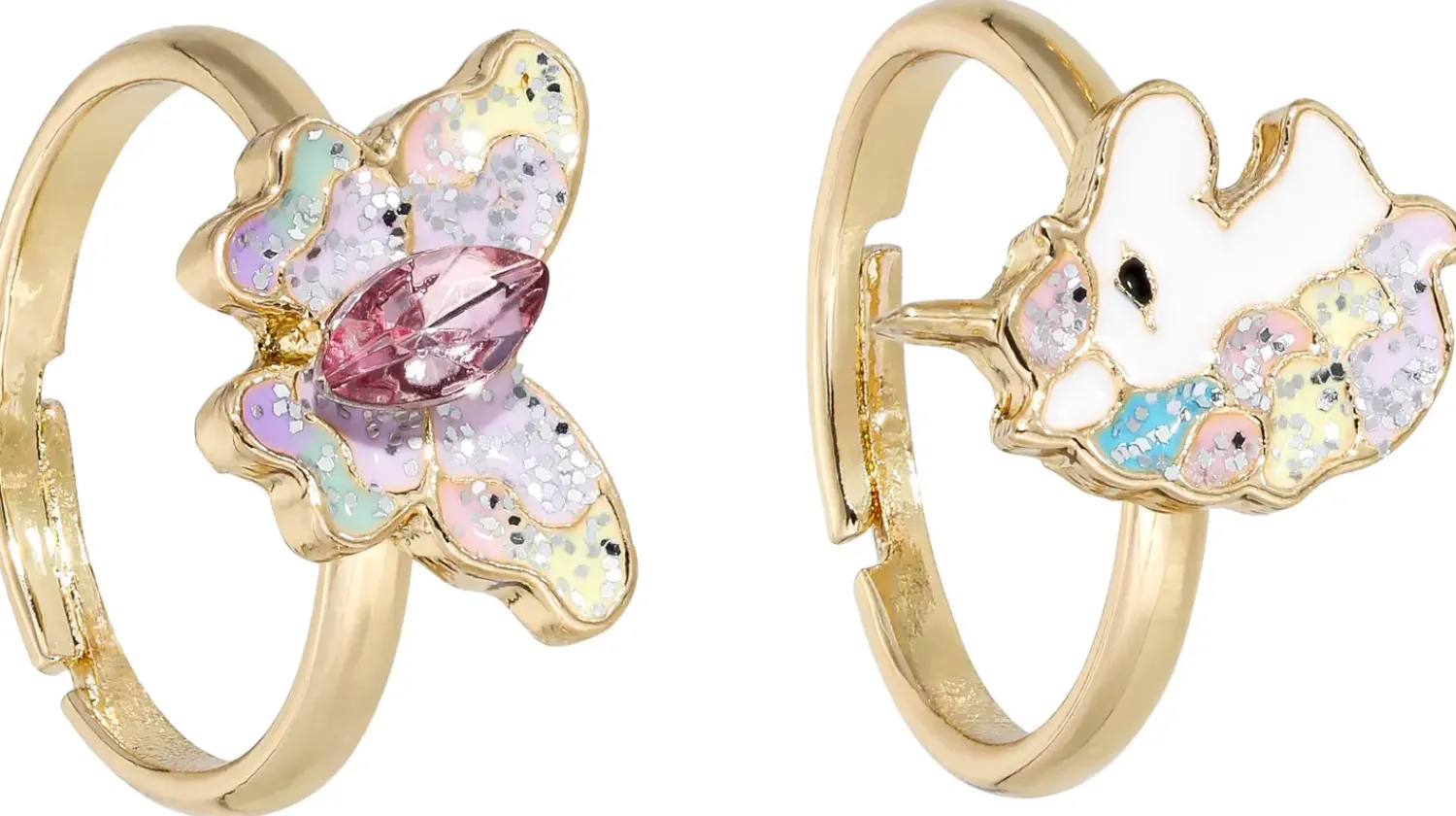 Bijou Brigitte Bague pour enfant Ensemble de bagues pour enfant - Unicorn Duo Hot
