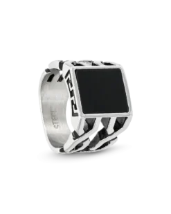 Bijou Brigitte Bague pour homme - Black Square Discount