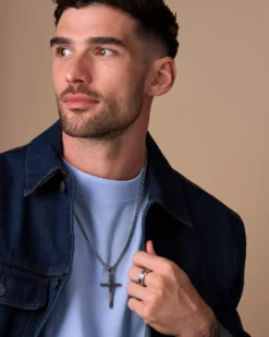 Bijou Brigitte Bague pour homme - Blue Stripe