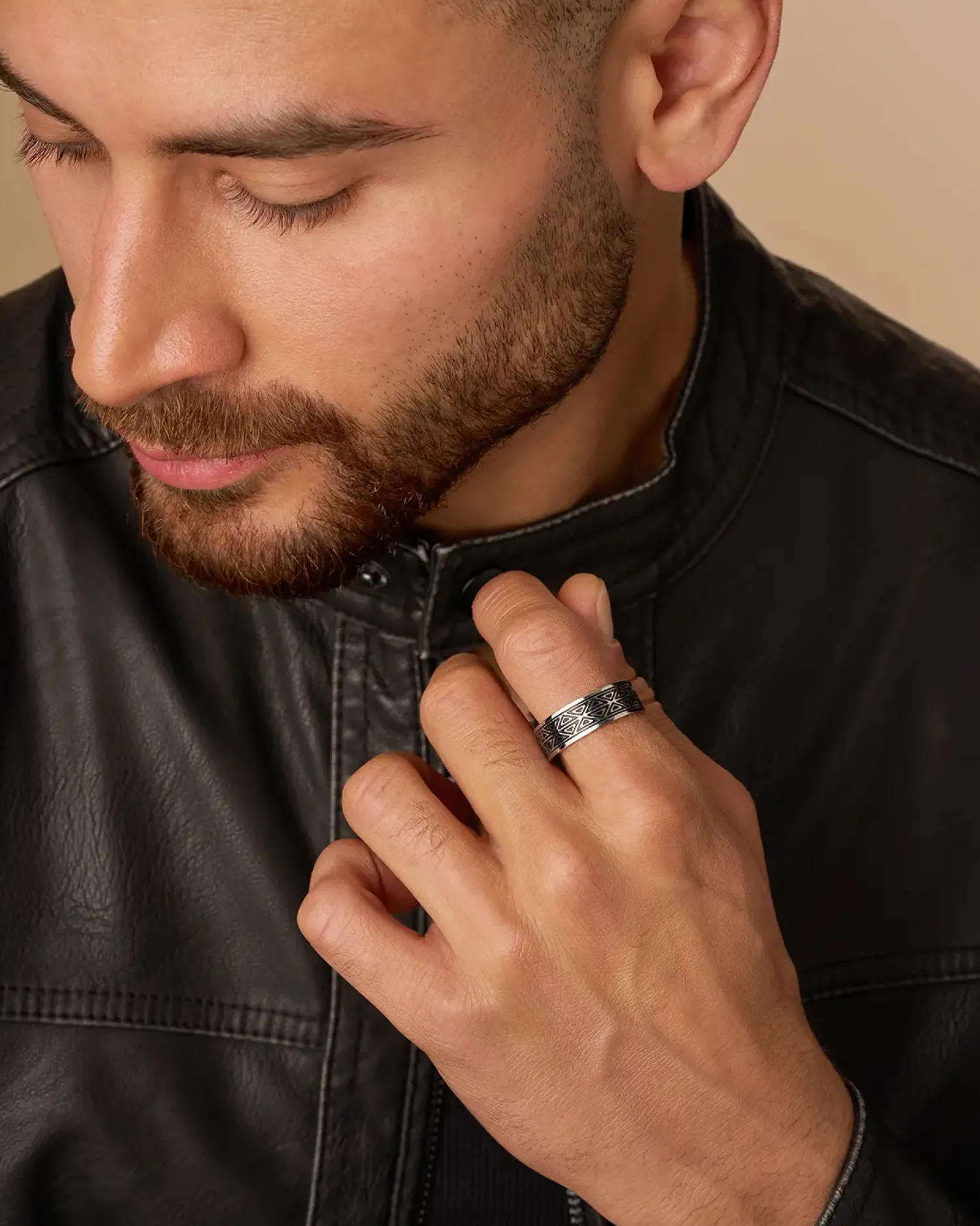 Bijou Brigitte Bague pour homme - Casual Silver Discount