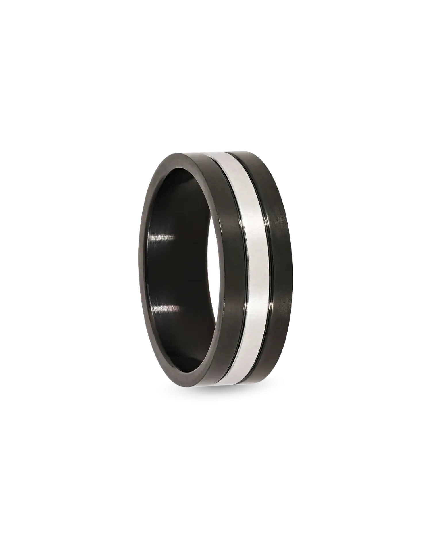 Bijou Brigitte Bague pour homme - Shiny Black Outlet