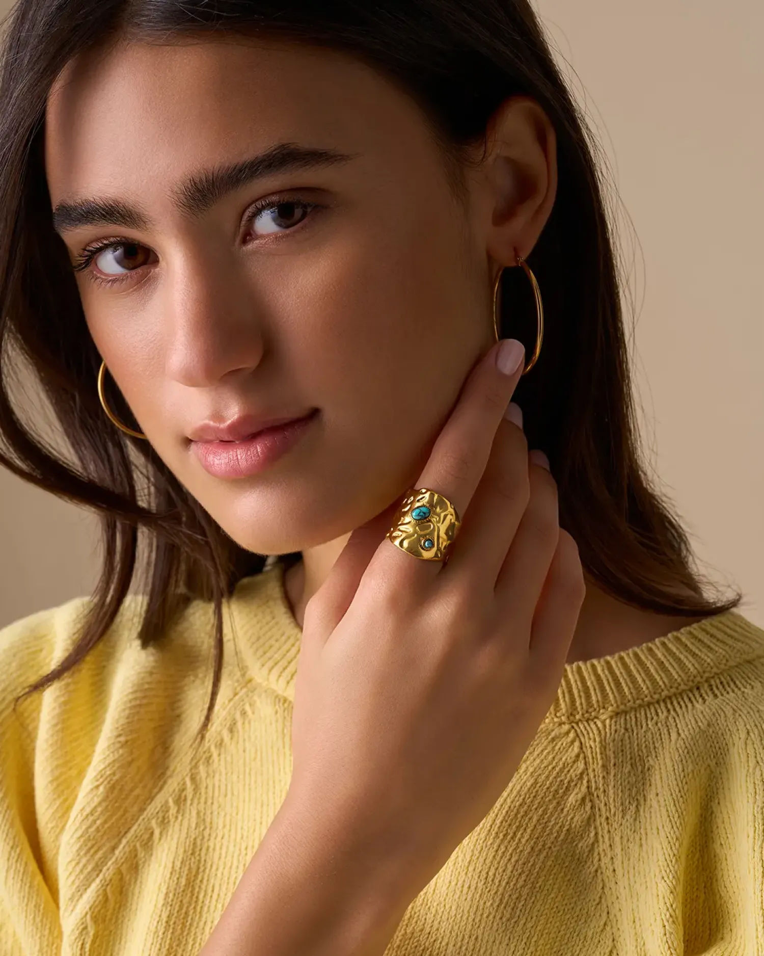 Bijou Brigitte Bague - Steel Turquoise