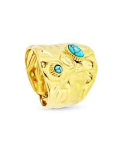 Bijou Brigitte Bague - Steel Turquoise