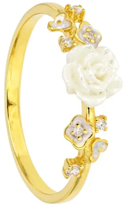 Bijou Brigitte Bague - White Rose Hot