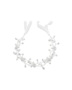 Bijou Brigitte Bandeau - Silver Flowers Online