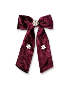 Bijou Brigitte Barrette - Burgundy Bow Discount