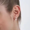 Bijou Brigitte Boucles d'oreilles argentées - Pearls