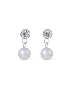 Bijou Brigitte Boucles d'oreilles argentées - Pearls