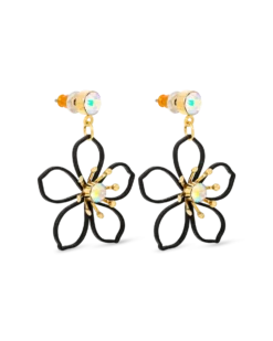 Bijou Brigitte Boucles d'oreilles - Black Bloom Outlet