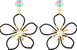 Bijou Brigitte Boucles d'oreilles - Black Bloom Outlet