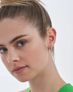 Bijou Brigitte Boucles d'oreilles - Black Silver Sale