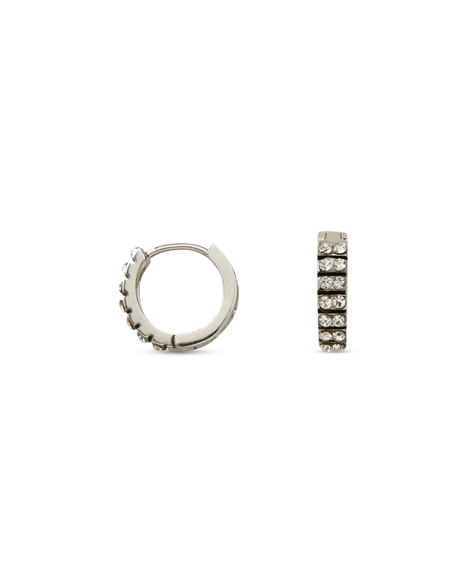 Bijou Brigitte Boucles d'oreilles - Black Silver Sale