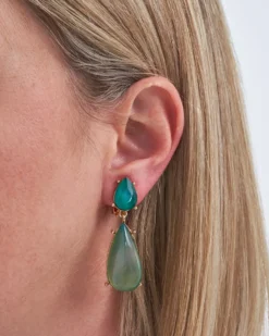 Bijou Brigitte Boucles d'oreilles clips - Awesome Agate