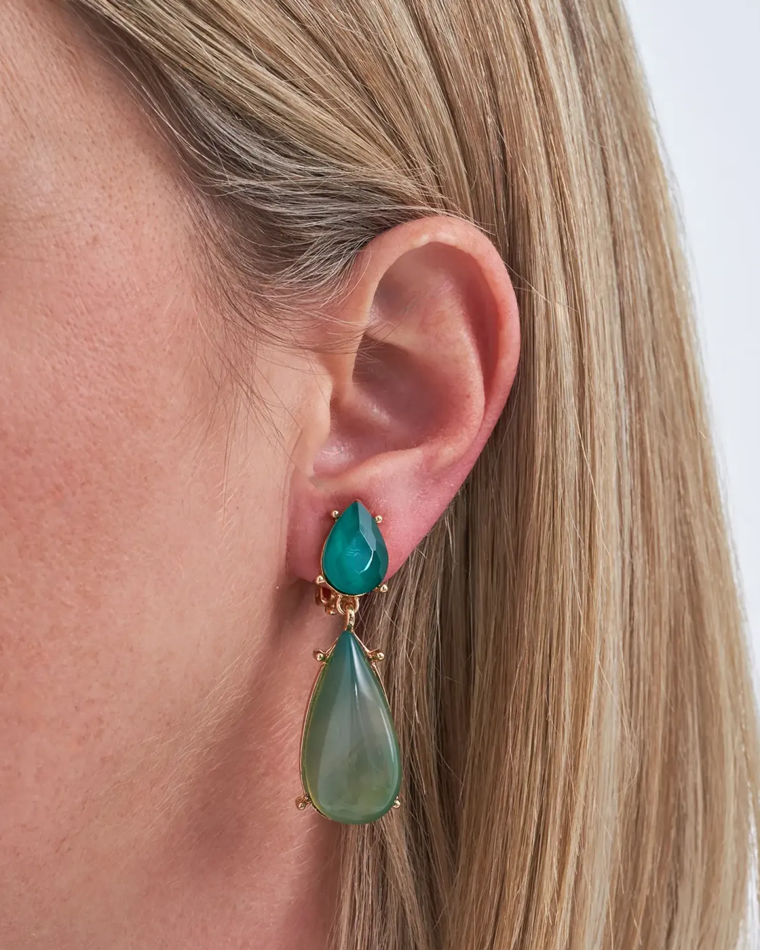 Bijou Brigitte Boucles d'oreilles clips - Awesome Agate