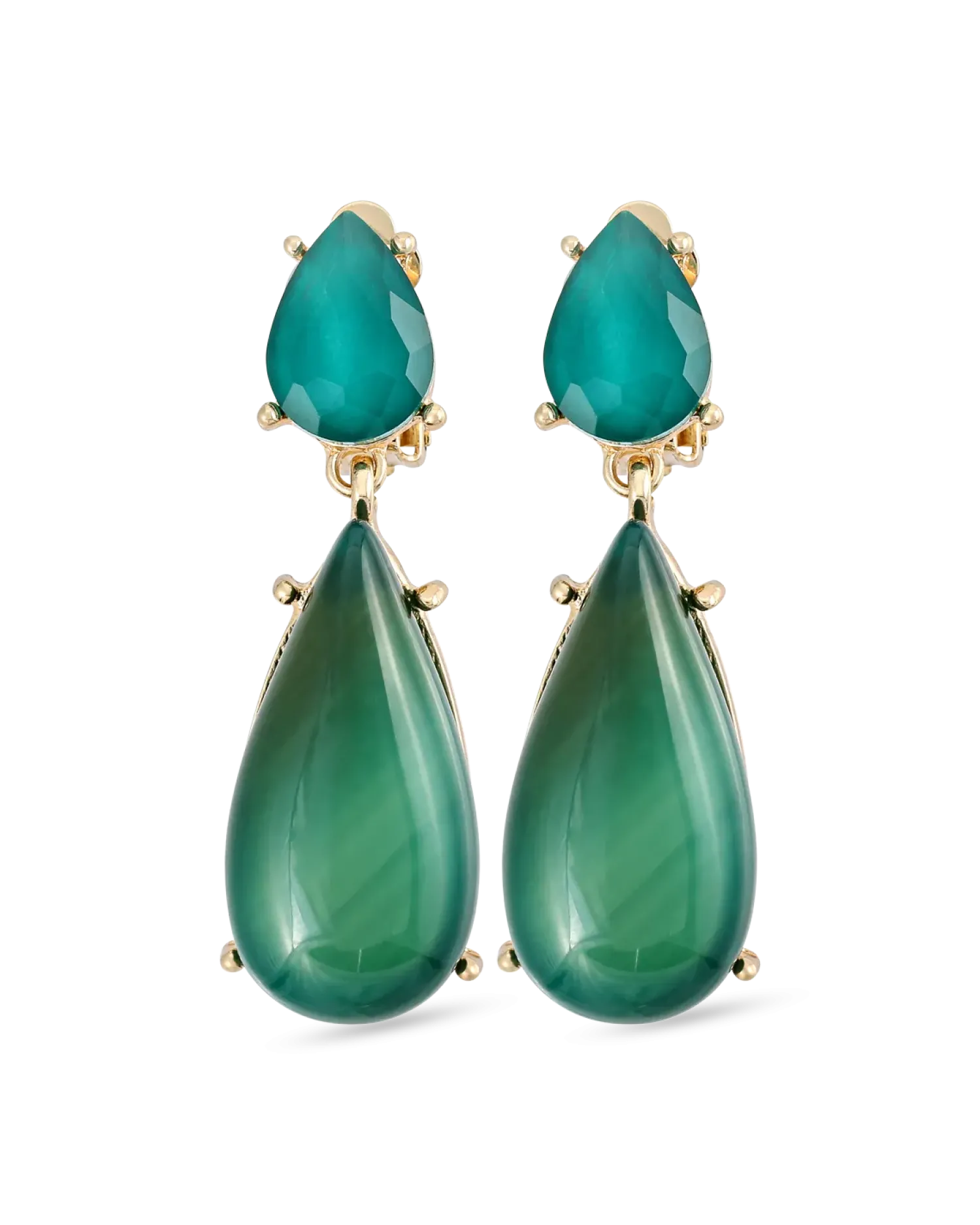 Bijou Brigitte Boucles d'oreilles clips - Awesome Agate