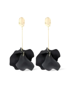 Bijou Brigitte Boucles d'oreilles clips - Black Leaves Hot