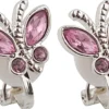 Bijou Brigitte Boucles d'oreilles clips fille - Butterfly / rosa Outlet