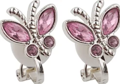 Bijou Brigitte Boucles d'oreilles clips fille - Butterfly / rosa Outlet