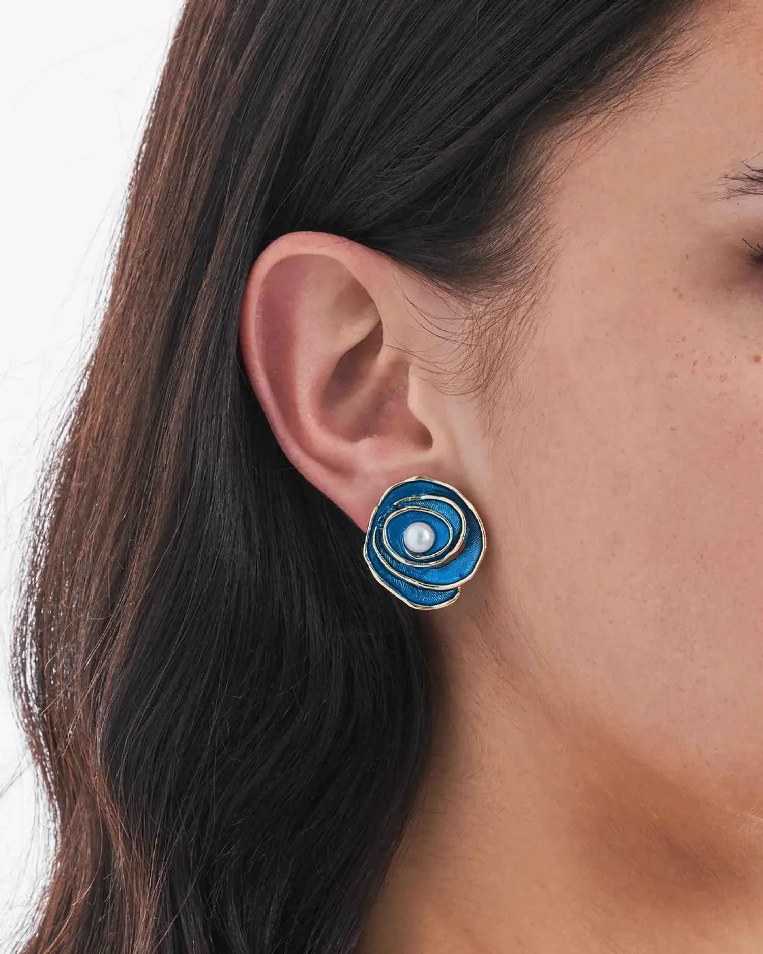 Bijou Brigitte Boucles d'oreilles clips - Floral Spiral Online