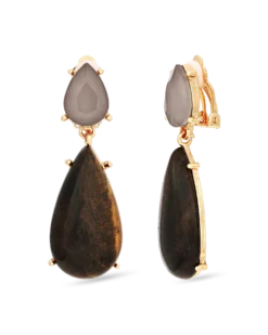 Bijou Brigitte Boucles d'oreilles clips - Gem Teardrops Hot