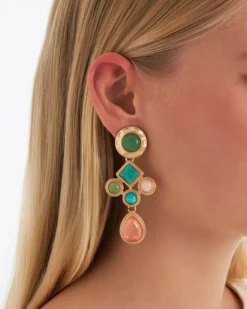 Bijou Brigitte Boucles d'oreilles clips - Geometric Vintage Online