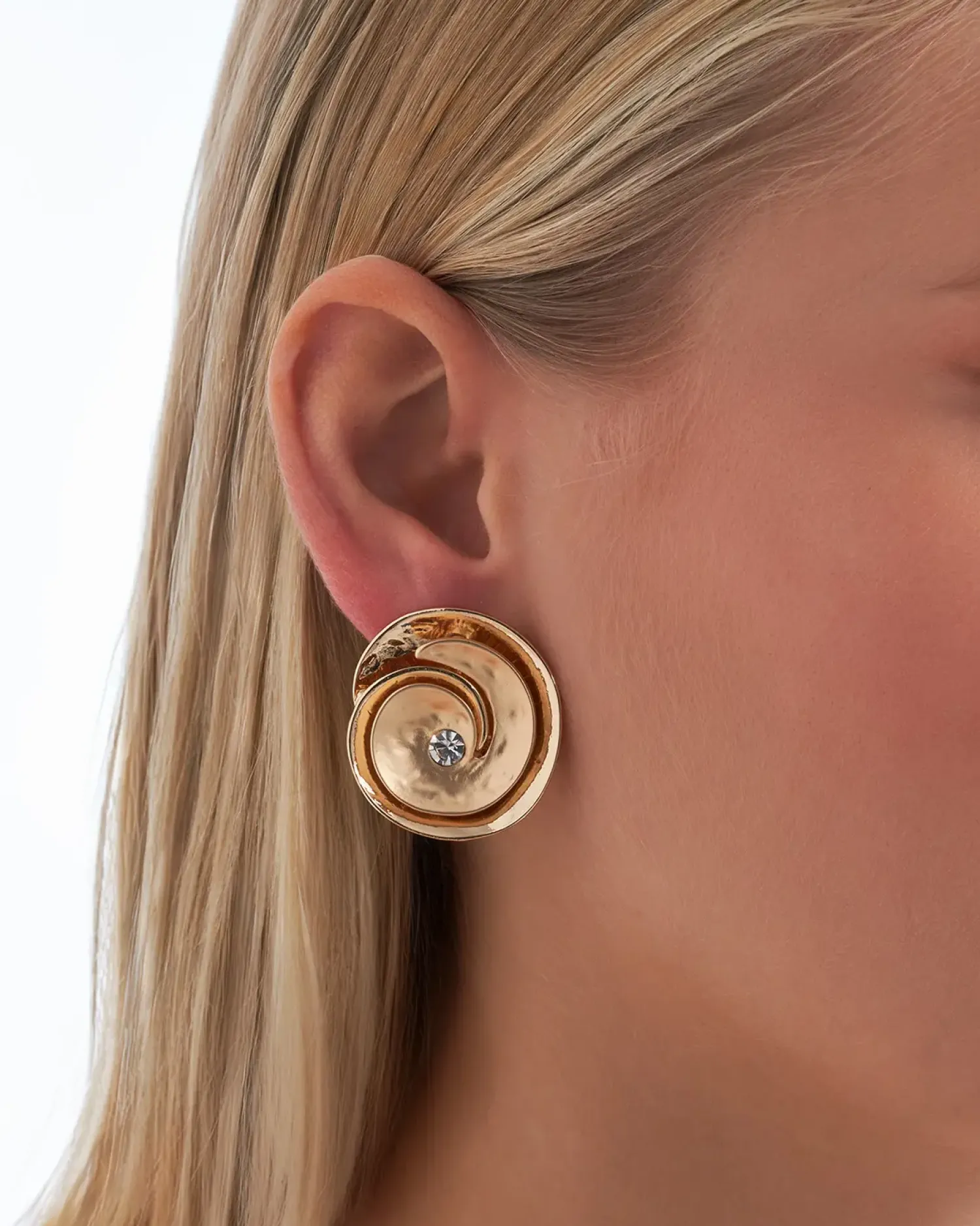 Bijou Brigitte Boucles d'oreilles clips - Golden Shell Clearance