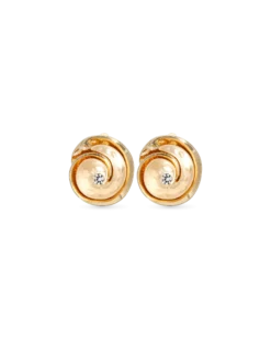 Bijou Brigitte Boucles d'oreilles clips - Golden Shell Clearance