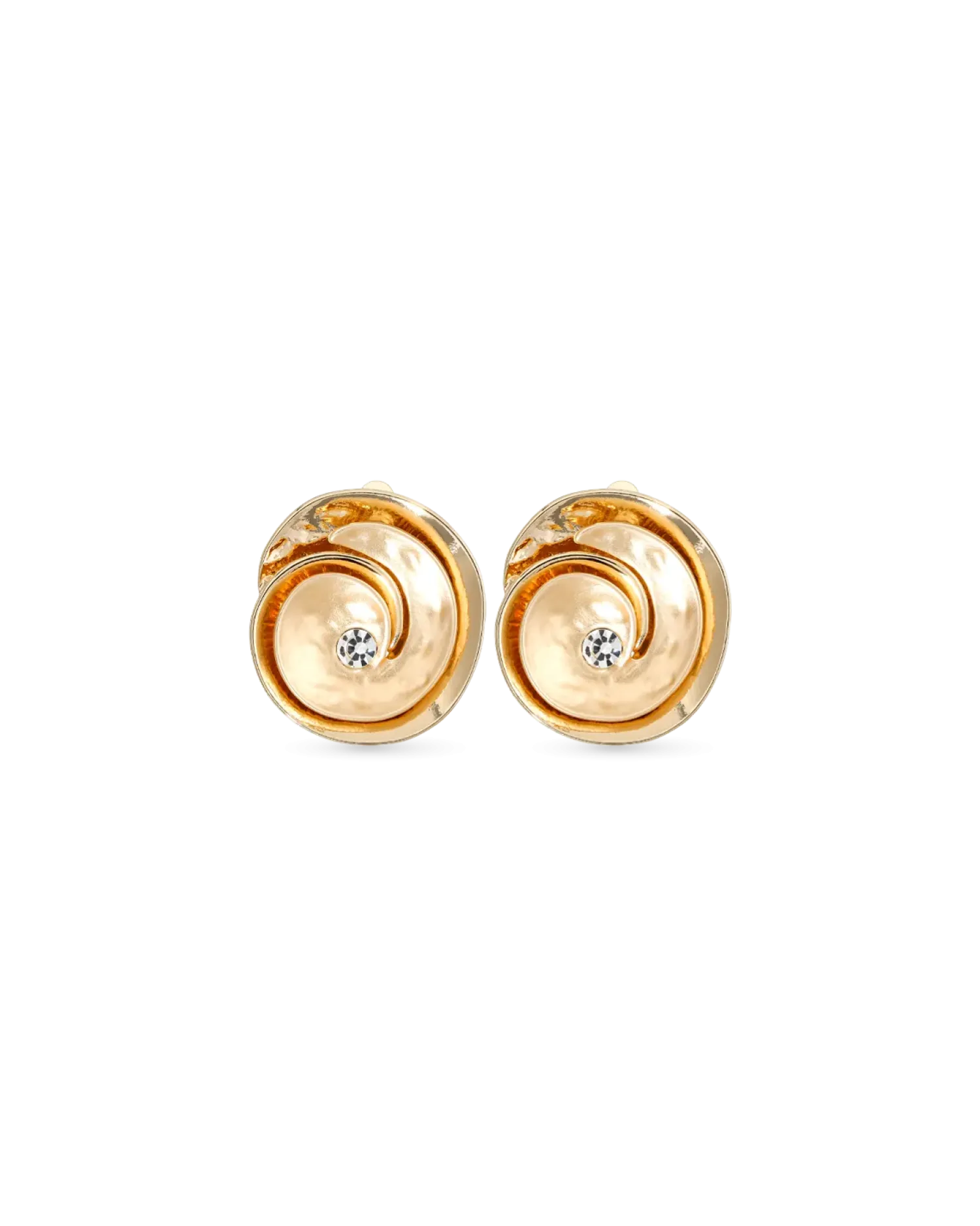 Bijou Brigitte Boucles d'oreilles clips - Golden Shell Clearance