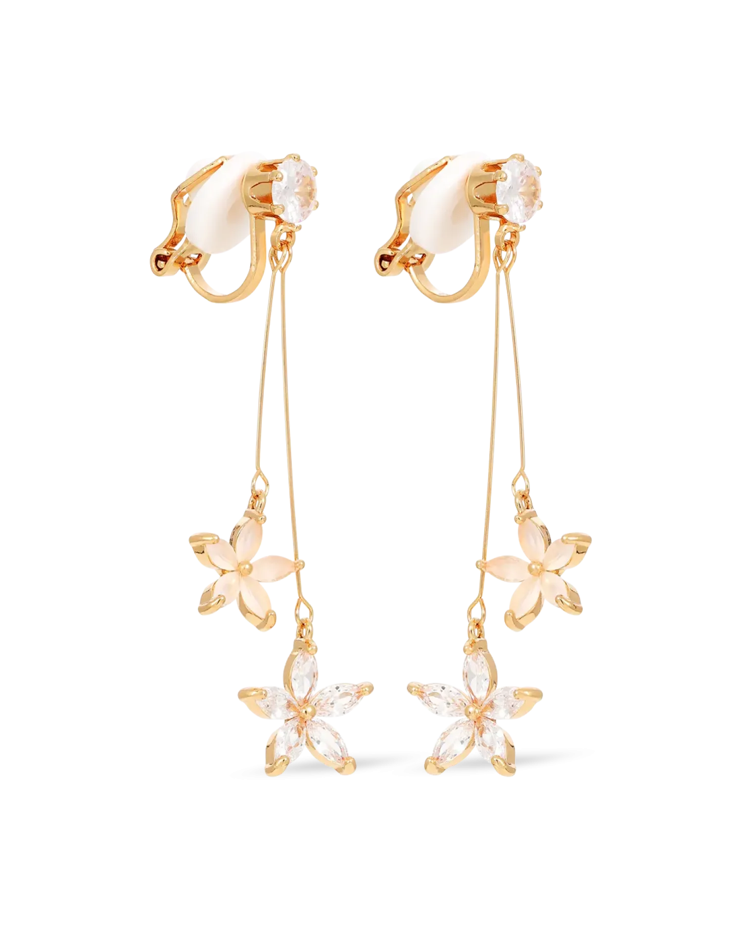 Bijou Brigitte Boucles d'oreilles clips - Golden Blossom Outlet