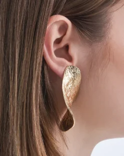 Bijou Brigitte Boucles d'oreilles clips - Golden Leaf