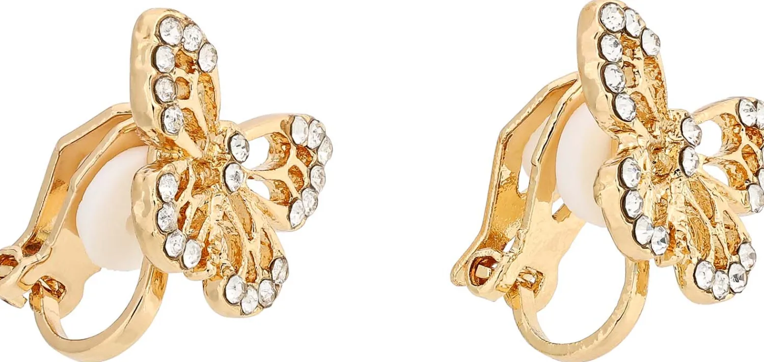 Bijou Brigitte Boucles d'oreilles clips - Golden Butterfly Outlet
