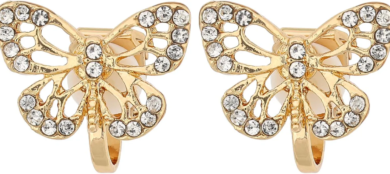 Bijou Brigitte Boucles d'oreilles clips - Golden Butterfly Outlet