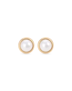 Bijou Brigitte Boucles d'oreilles clips - Golden Pearl Duo Clearance
