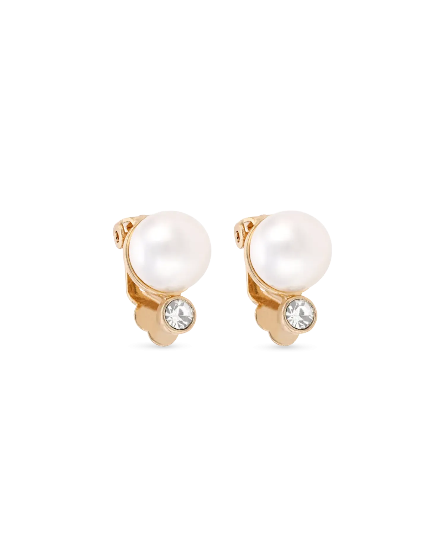 Bijou Brigitte Boucles d'oreilles clips - Golden Pearl