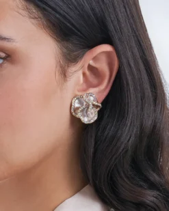 Bijou Brigitte Boucles d'oreilles clips - Grey Shimmer Outlet
