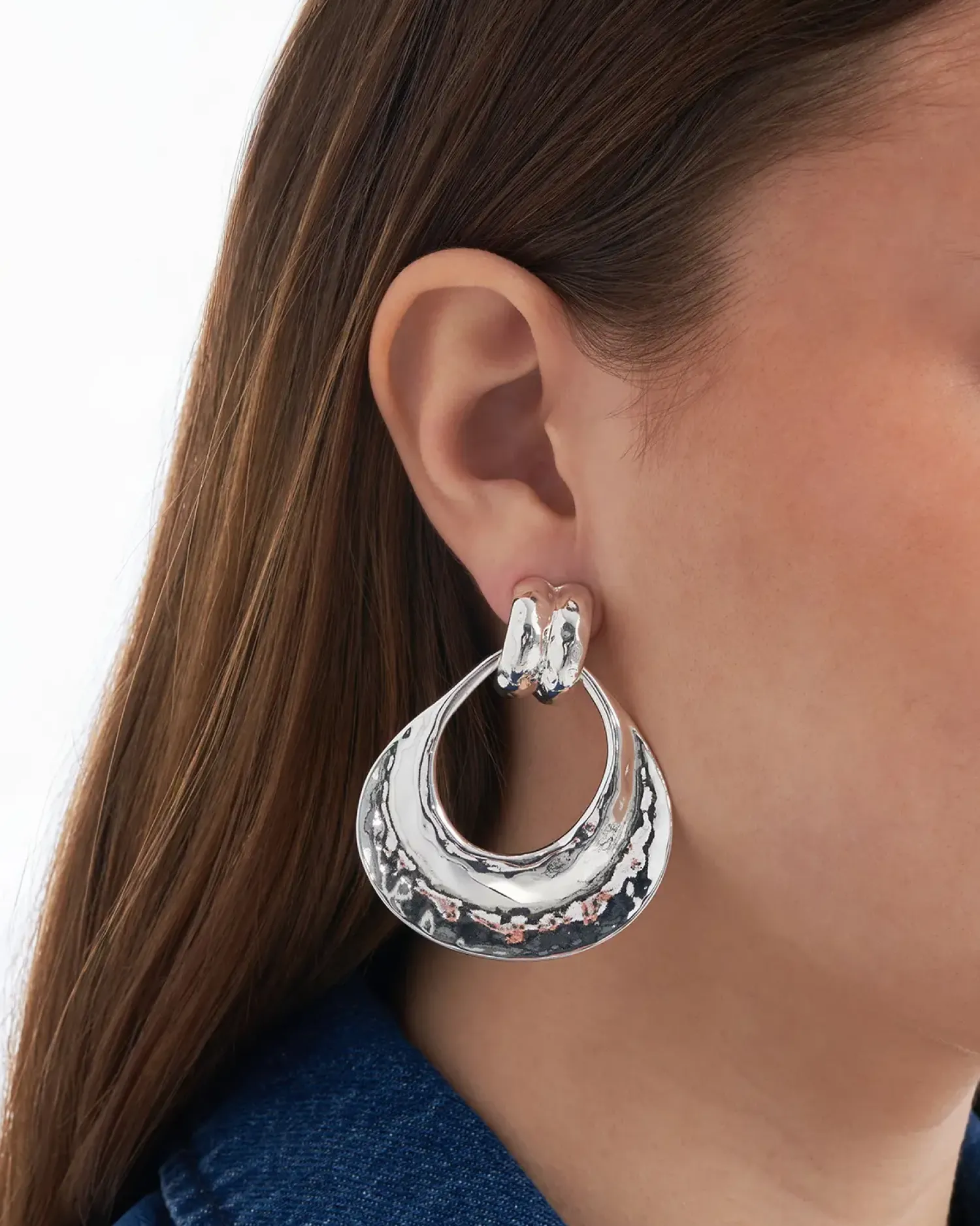 Bijou Brigitte Boucles d'oreilles clips - Hammered Wonder Discount